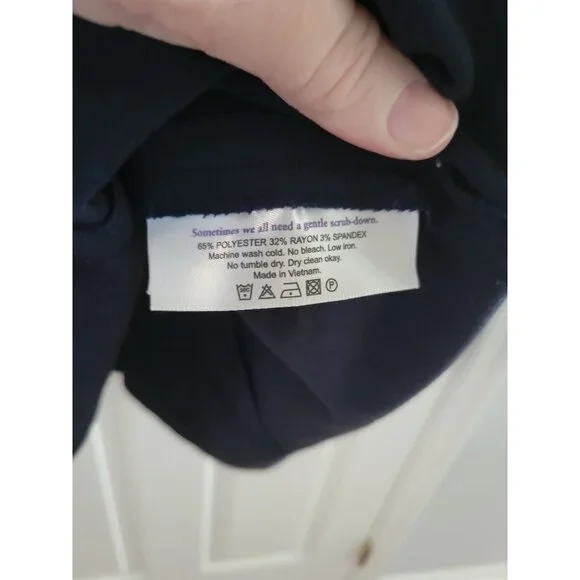 M.M. Lafleur Navy Blue Isabella Dress size Medium Collared V neck Career Office - Picture 8 of 8